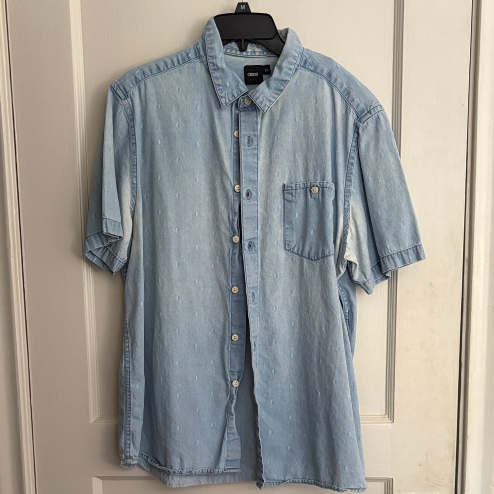 ASOS Light Blue Casual Button Down Shirt